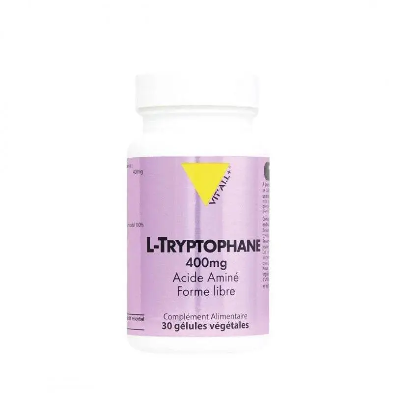 Vitall+ L-Tryptophane 400 mg 30 gélules végétales Vitall+ L-Tryptophane 400 mg 30 gélules végétales