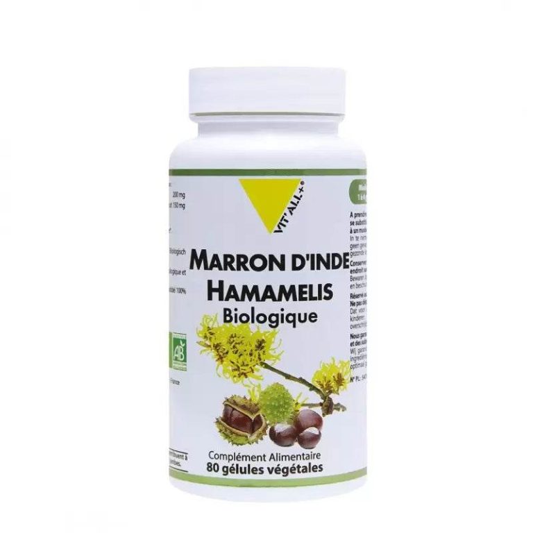 Vitall+ Marron d'Inde & Hamamélis bio 80 gélules