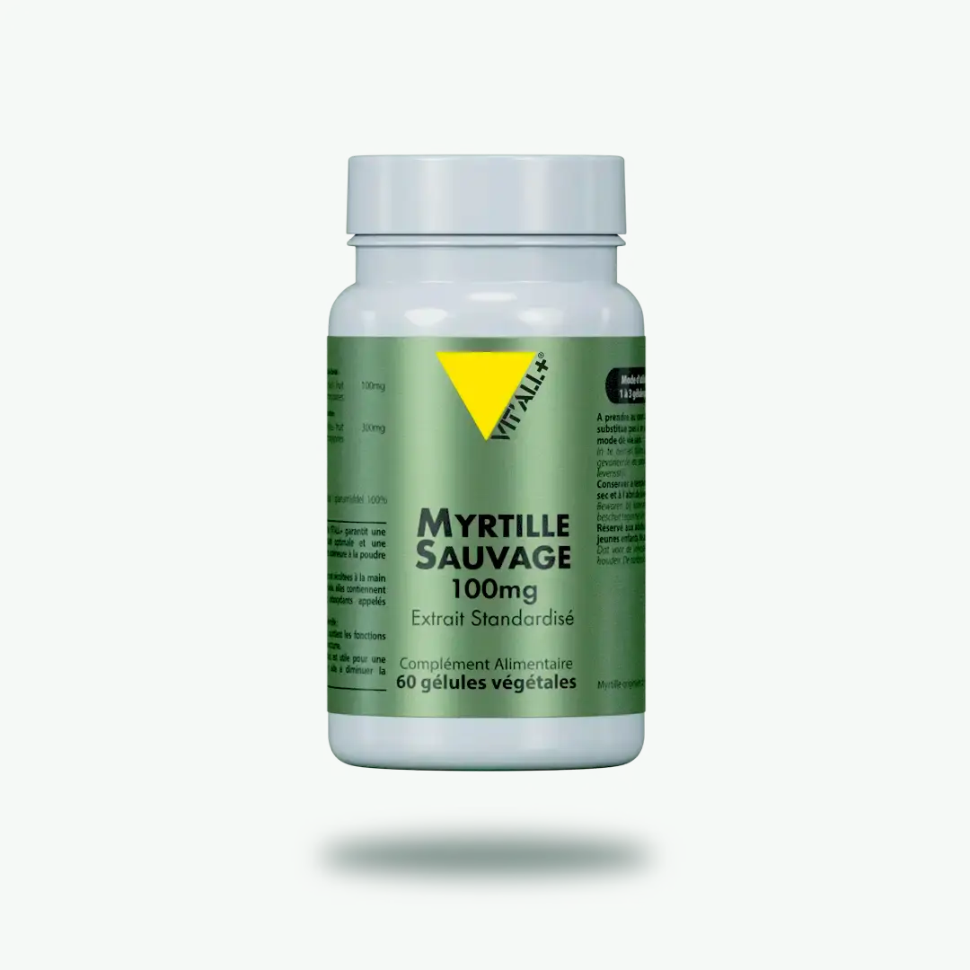 Vitall+ Myrtille sauvage 100 mg 60 gélules Vitall+ Myrtille sauvage 100 mg 60 gélules