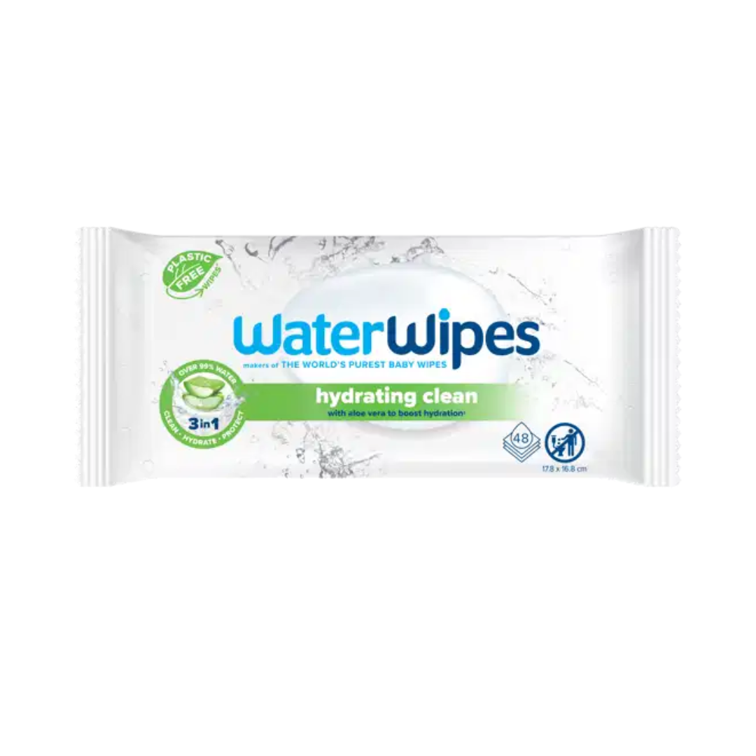 WaterWipes Hydrating Clean Aloe Vera 48 lingettes WaterWipes Hydrating Clean Aloe Vera 48 lingettes
